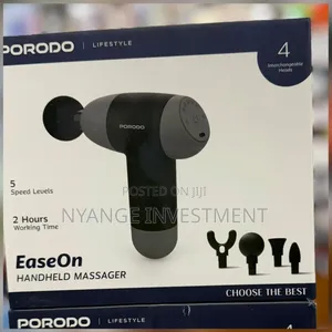 Porodo Easeon Handheld Massager With 4 Interchangeable Heads .