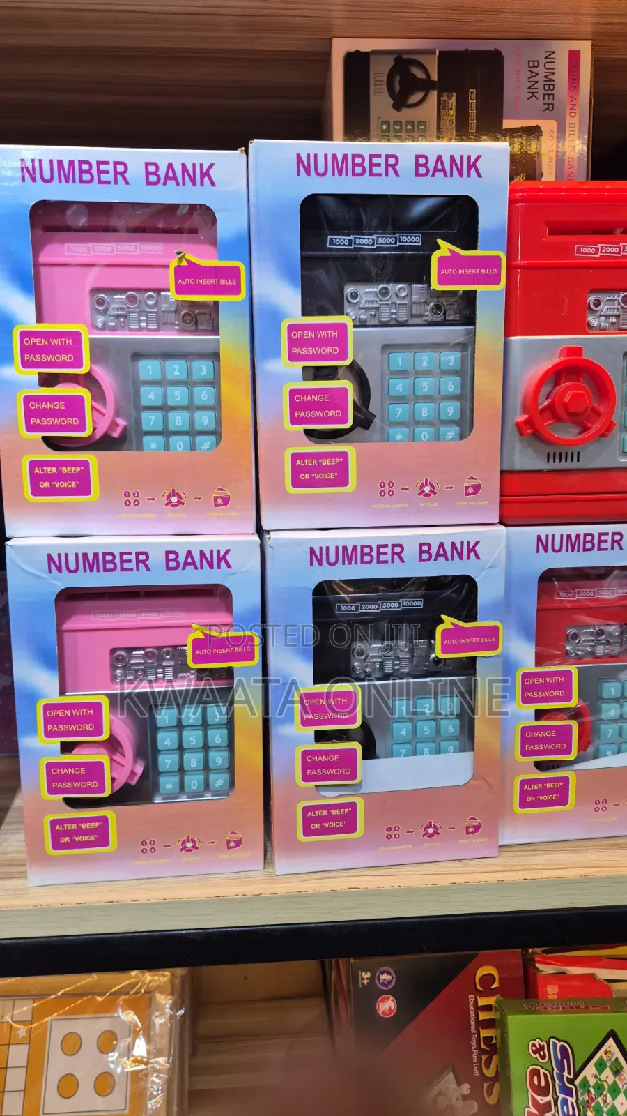 Electronic Password Piggy Bank Cash/Coin Can Money Locker Auto Insert