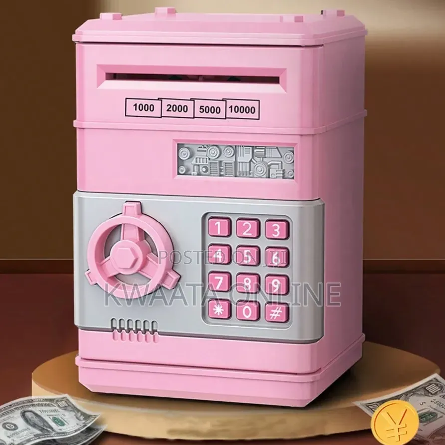 Electronic Password Piggy Bank Cash/Coin Can Money Locker Auto Insert