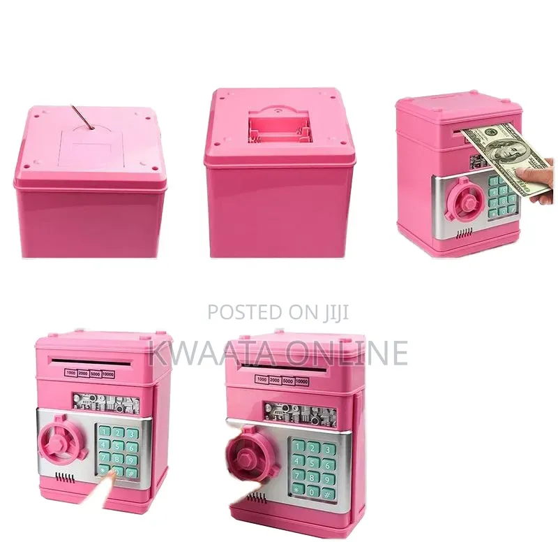Electronic Password Piggy Bank Cash/Coin Can Money Locker Auto Insert