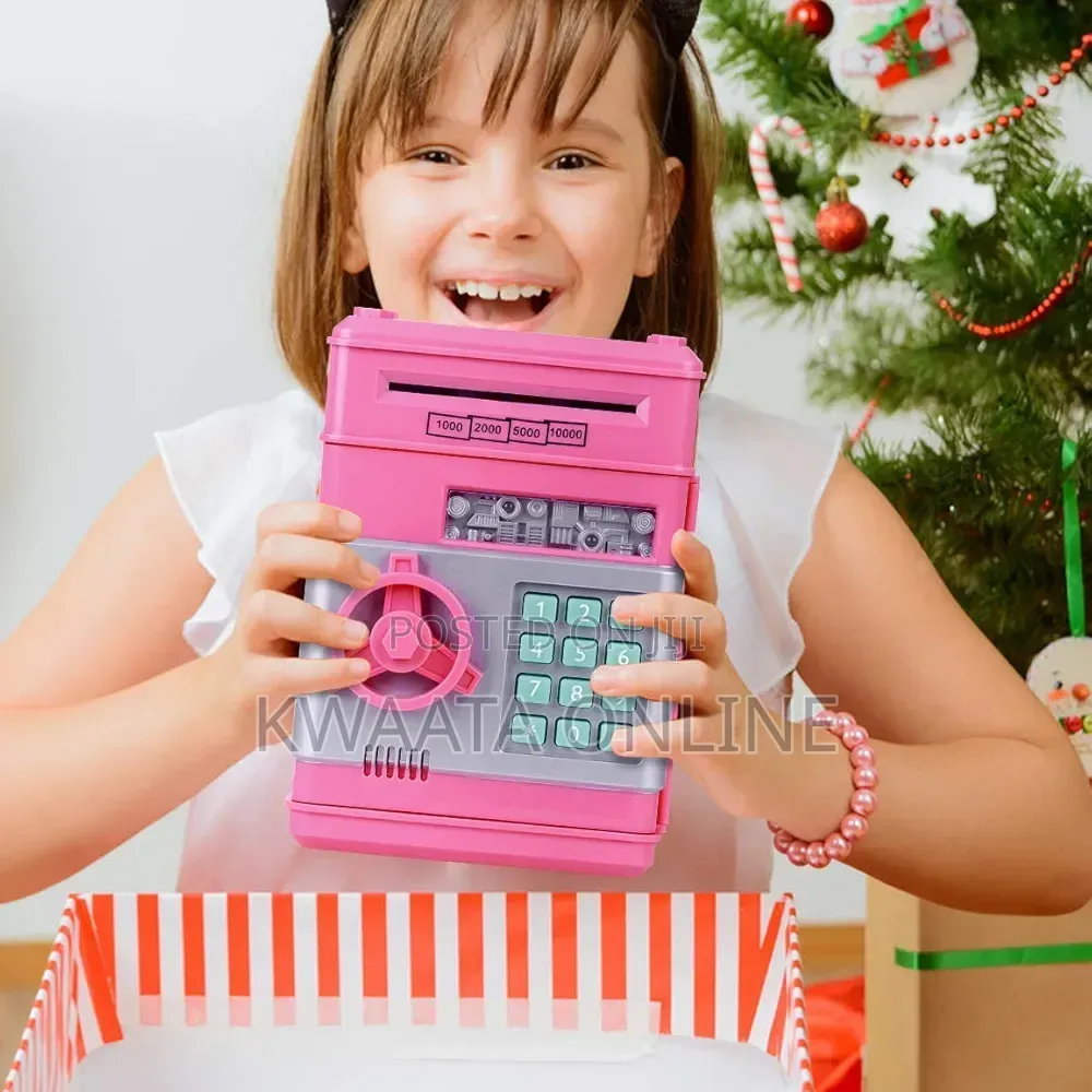 Electronic Password Piggy Bank Cash/Coin Can Money Locker Auto Insert