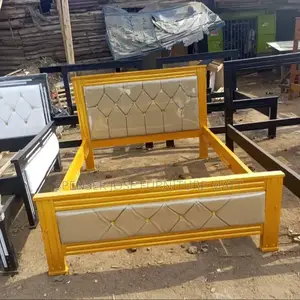Bed 5by6 in Gold and Beige Colour