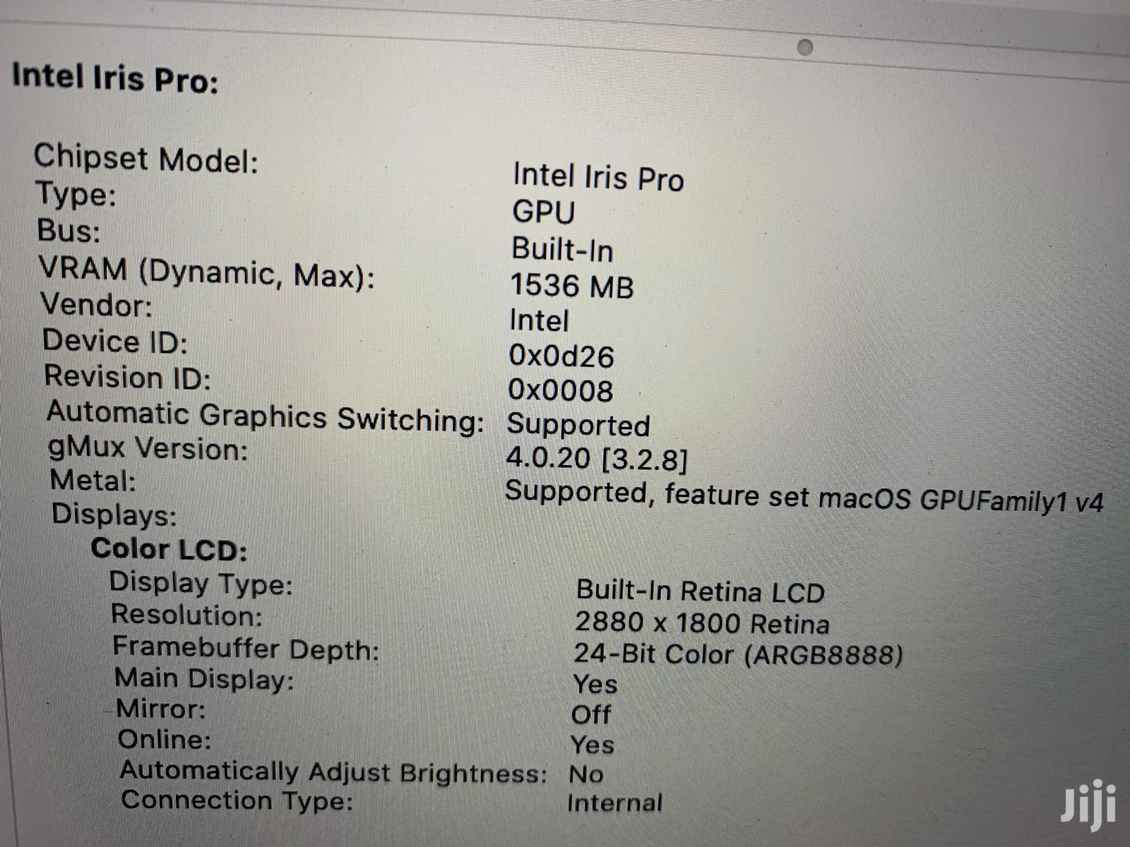 Laptop Apple MacBook Pro 16GB Intel Core i7 SSD 512GB
