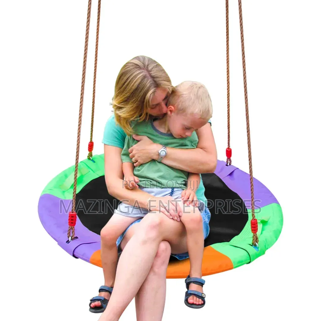 Colorful 40-inch Saucer Tree Swing Designed For Outdoor Kids Play