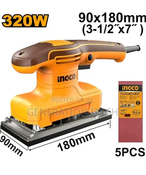 Ingco Finishing Sander 320w With 5pcs Sand Papers Fs3216