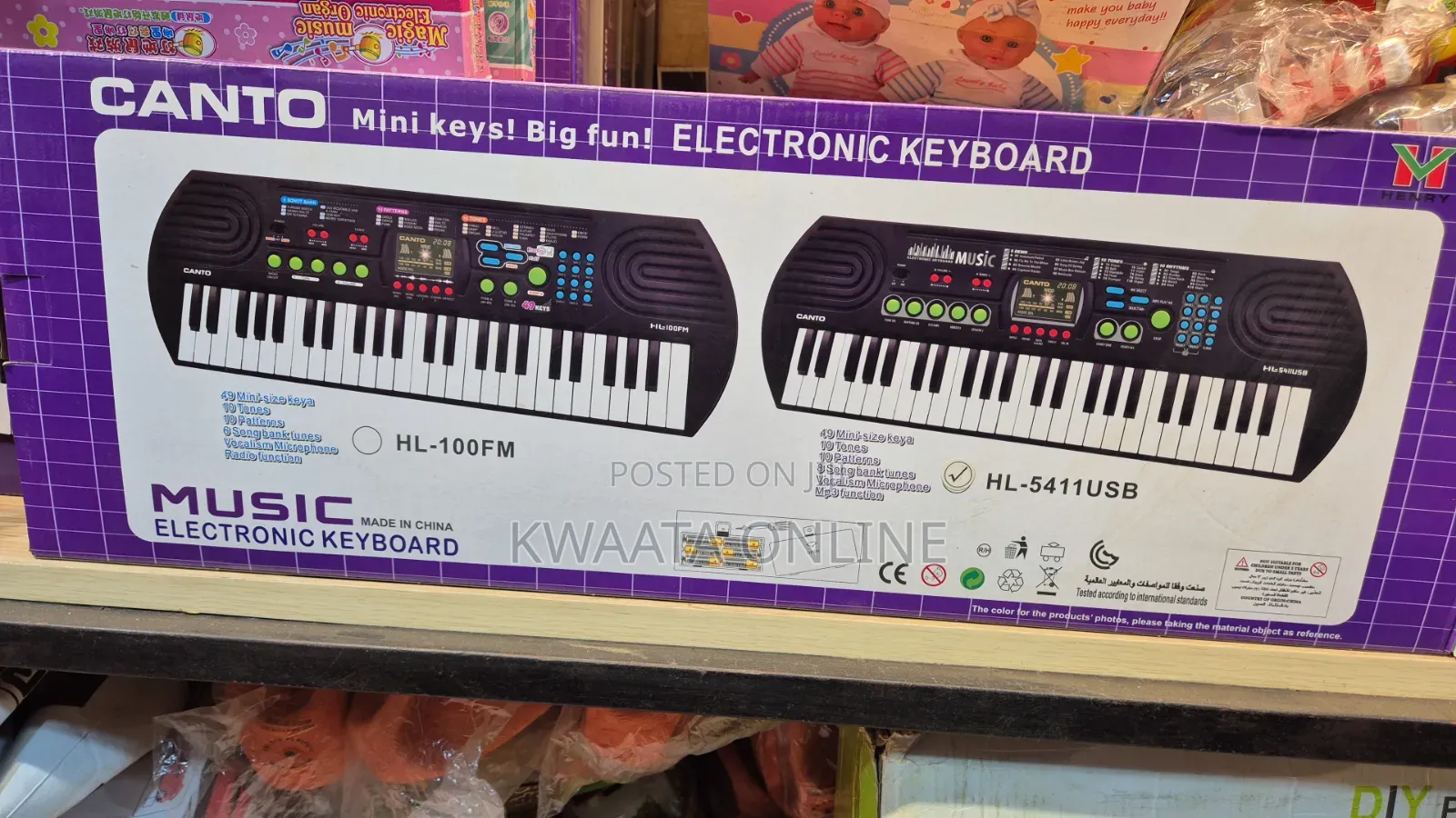 Canto Kids Electronic Keyboard,Radio,Mic With Freebies Hl-5411usb