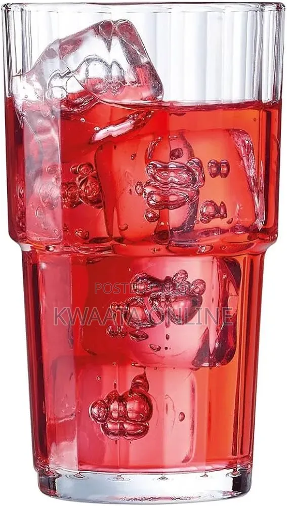 Arcoroc High Ball Glass Set Stacking Tumbler, 470ml, Pack of 6
