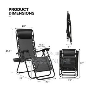 Garden Chair Adjustable Folding Recliner For Outdoor Patios Beach Camp