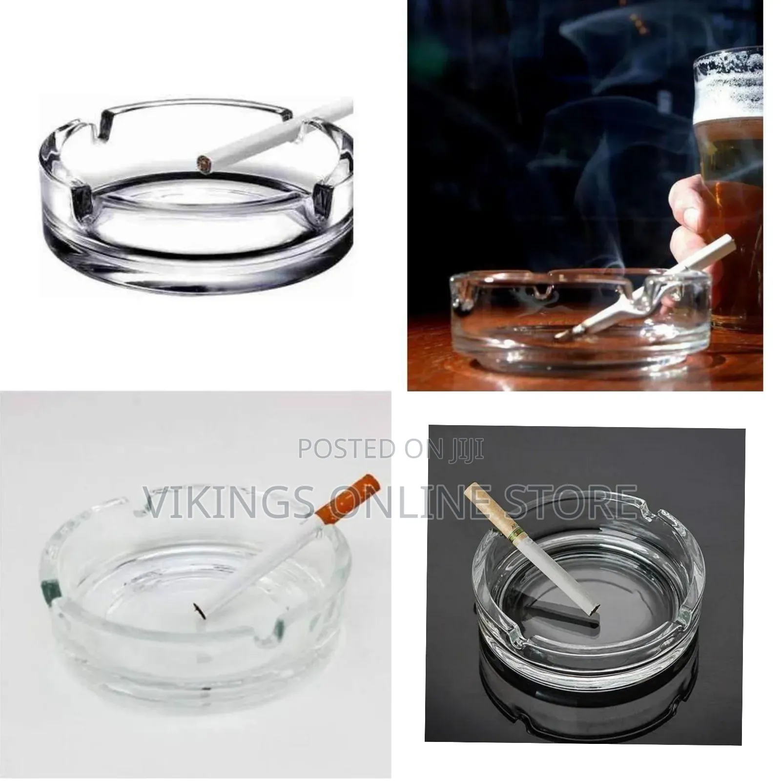 Thickened Glass Ash Tray - Clear