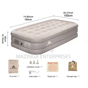 3x6 High Density Inflatable Camping Mattress WTH Builtin Electric Pump