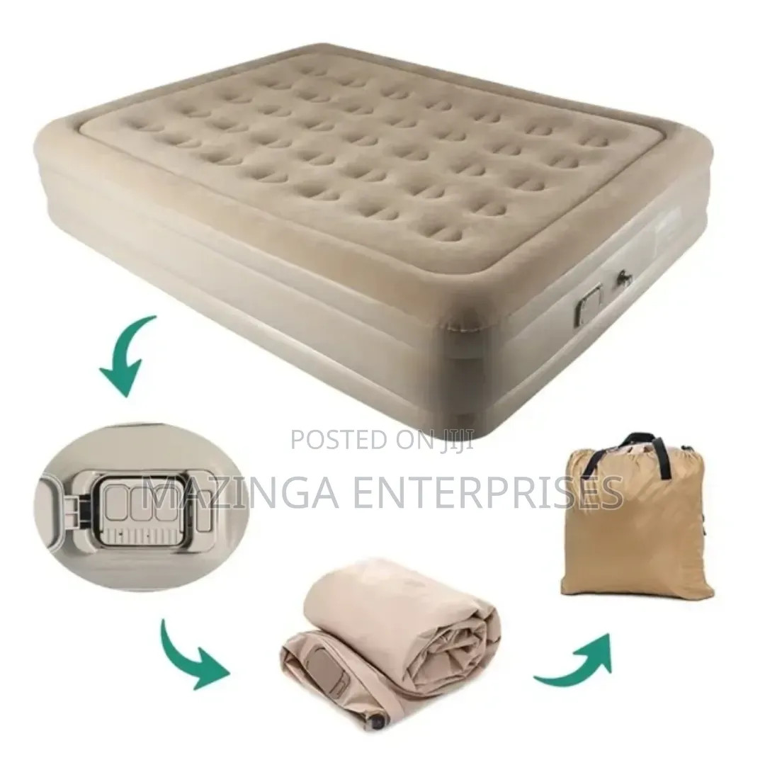 3x6 High Density Inflatable Camping Mattress WTH Builtin Electric Pump