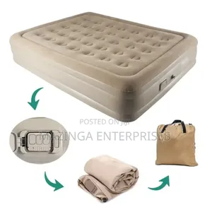 3x6 High Density Inflatable Camping Mattress WTH Builtin Electric Pump