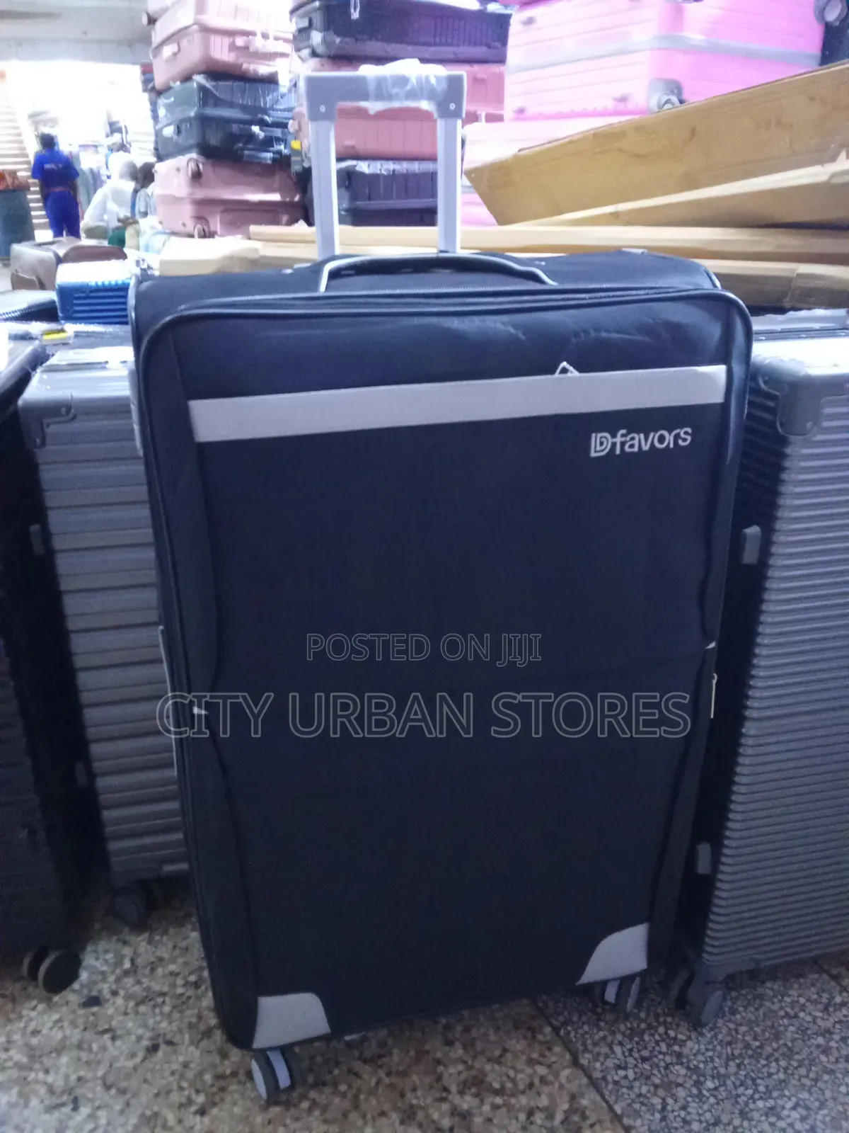 Dfavors Large Size Black Suitcases
