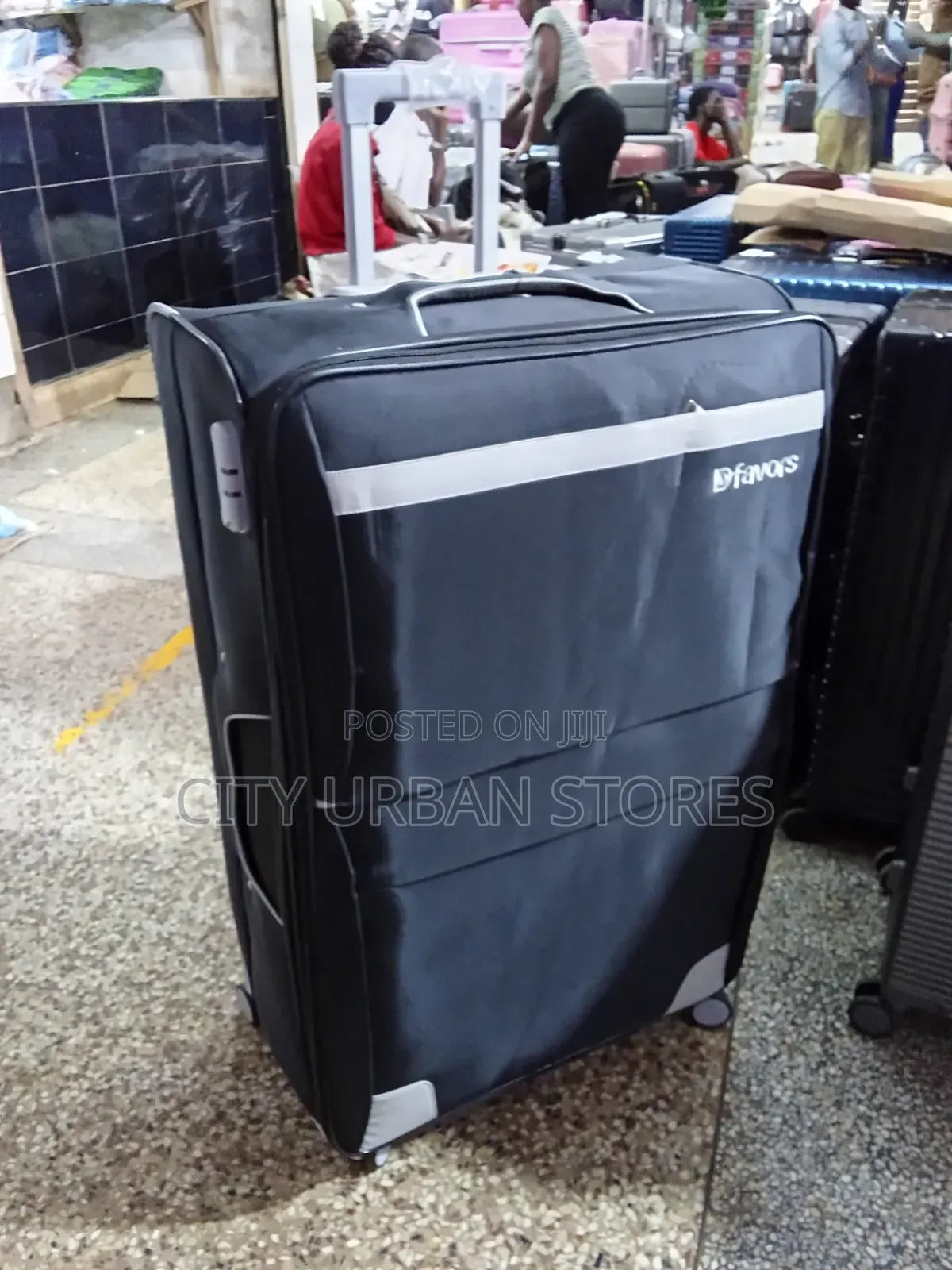 Dfavors Large Size Black Suitcases