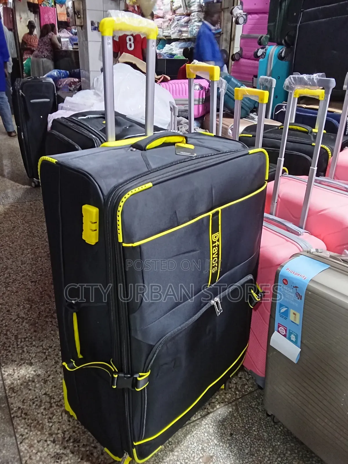 Small Portable 4 Wheels Black Suitcases