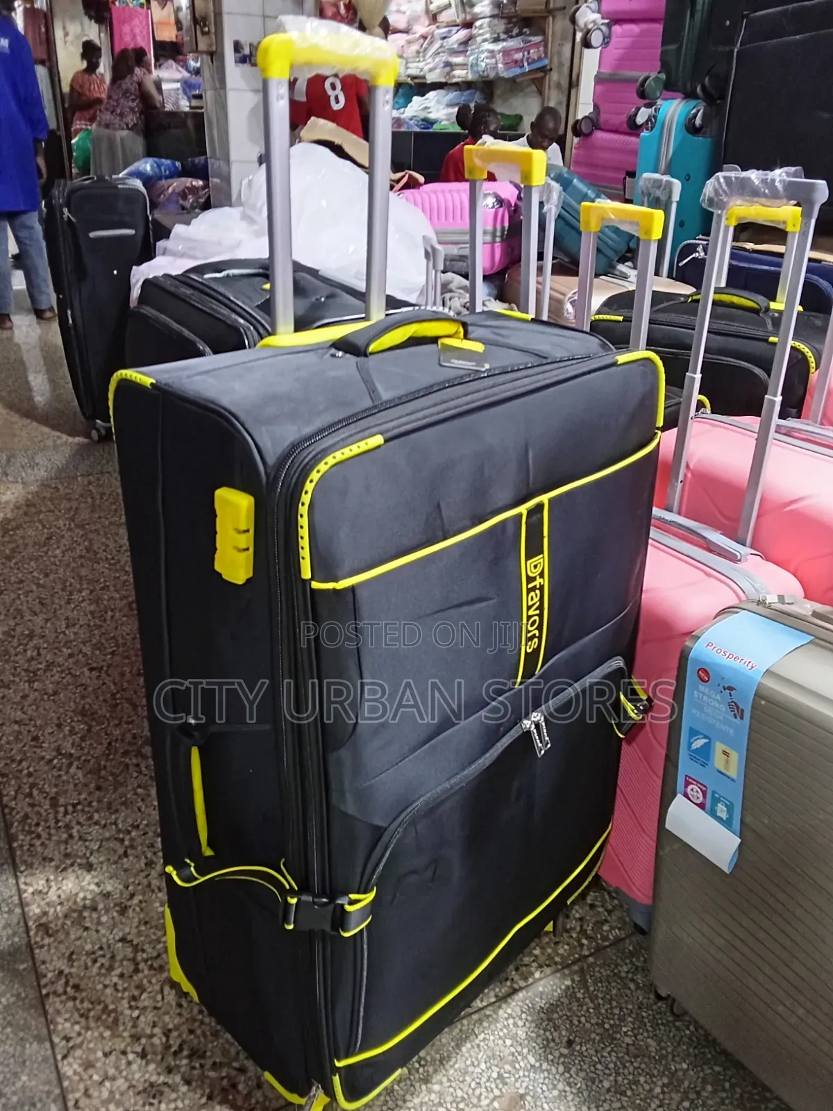 Small Portable 4 Wheels Black Suitcases