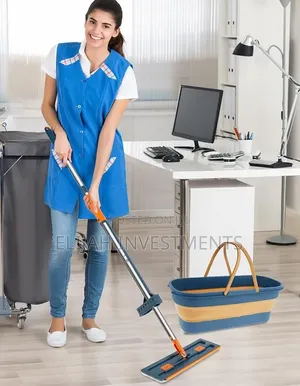 360° Rotating Hands Free Microfiber Flat Floor Mop