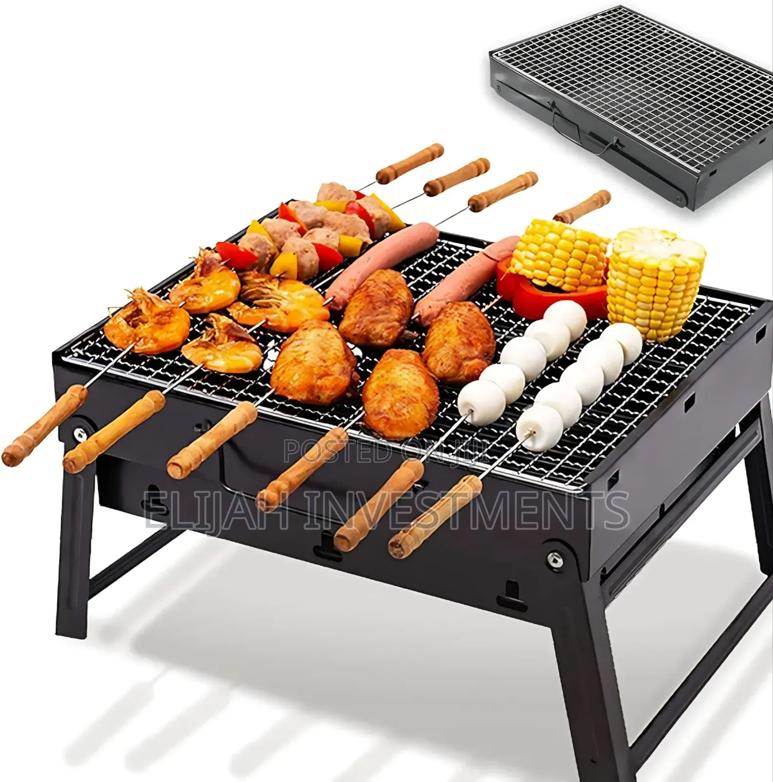 Stainless Steel Folding Portable Charcoal BBQ Grill