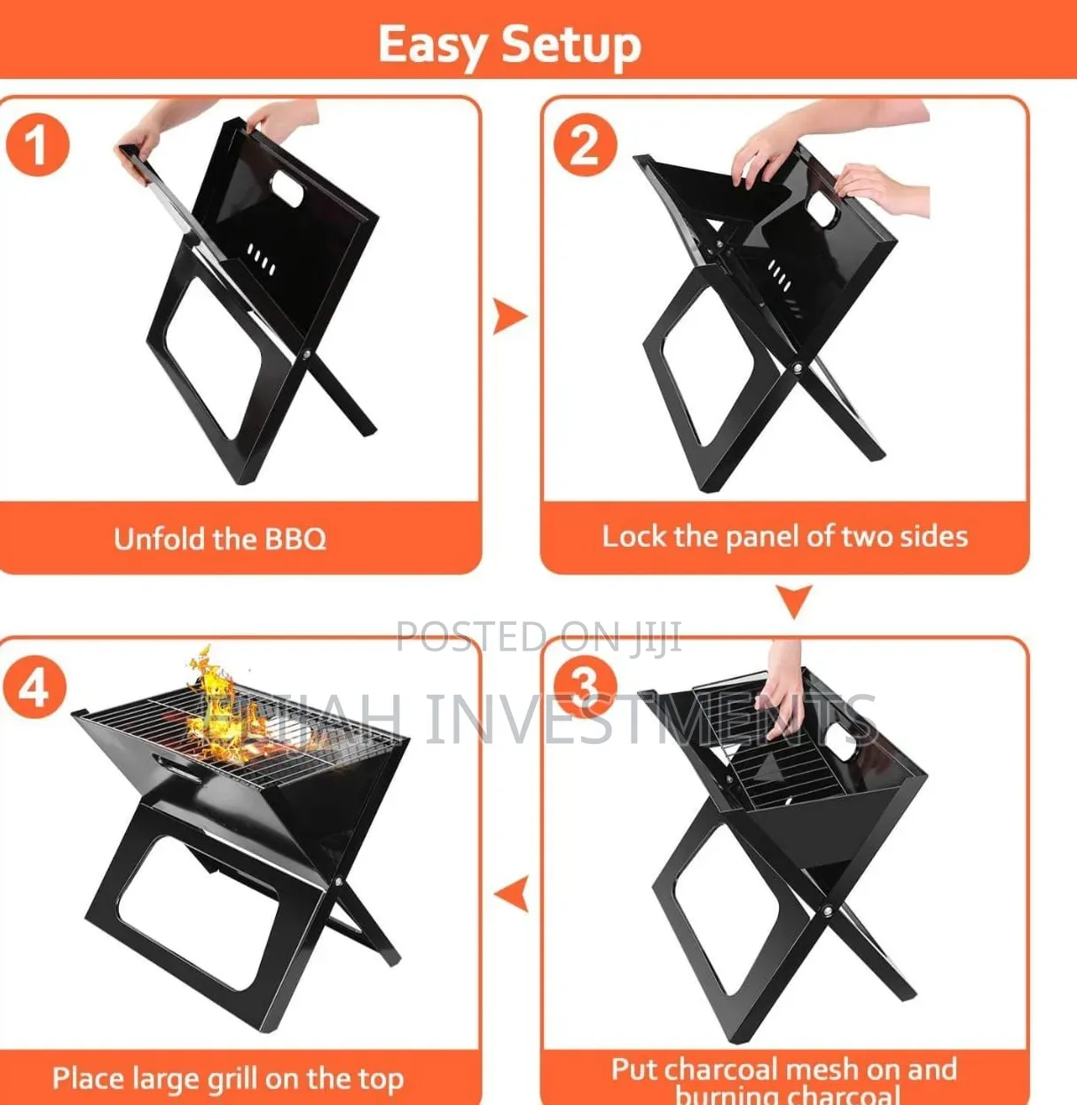 Moclever Foldable Charcoal Grill