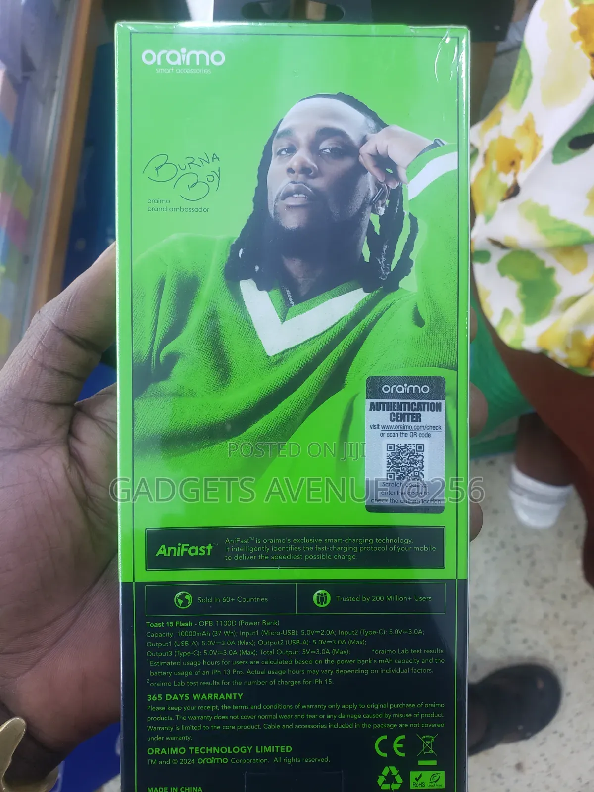 Oraimo Toast 15 Flash (Model Opb-1100da 10,000mah Portable Power Bank