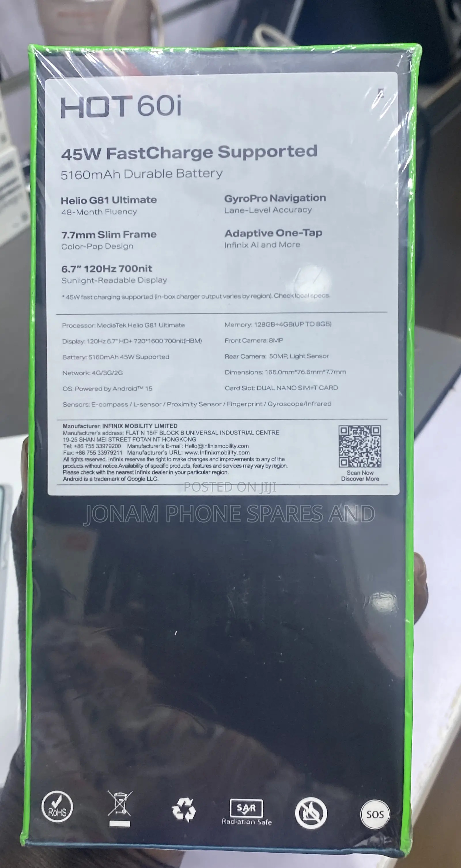 New Infinix Hot 60i 128 GB Gray