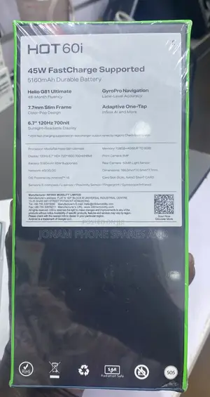 New Infinix Hot 60i 128 GB Gray