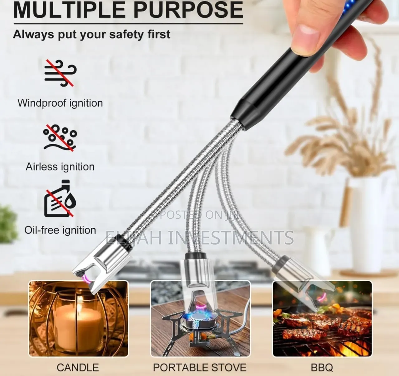 Rechargeable Electric Arc Gas Lighter