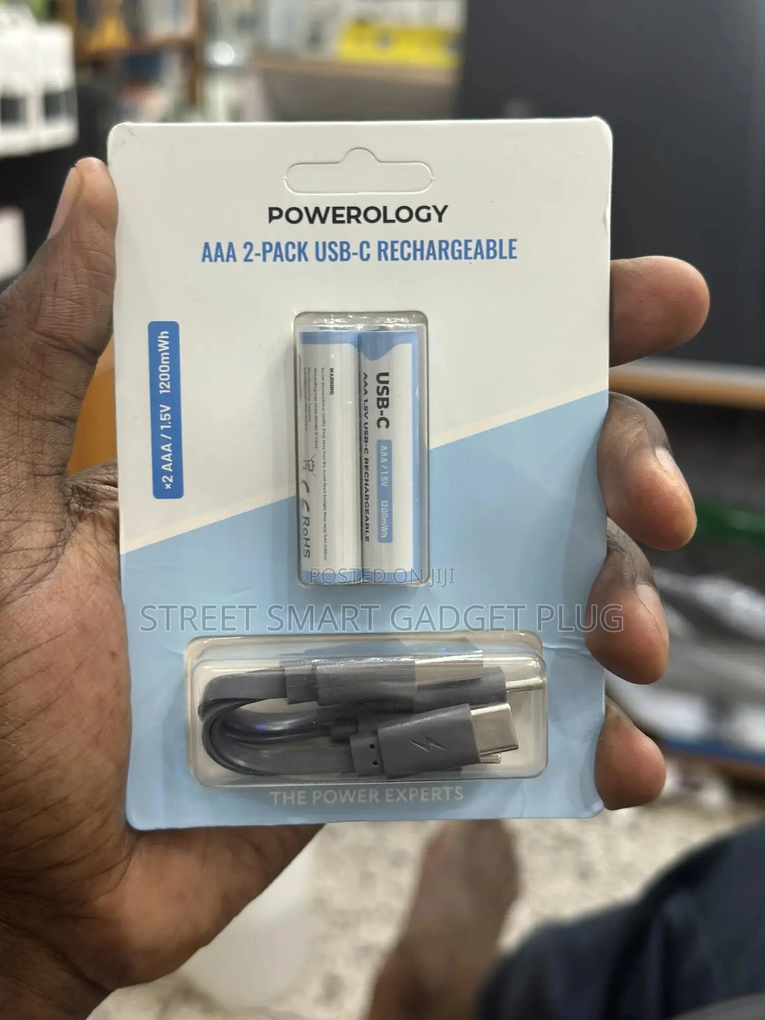 Powerology Rechargeable Lithium-Ion Battery Aaa 1200mwh