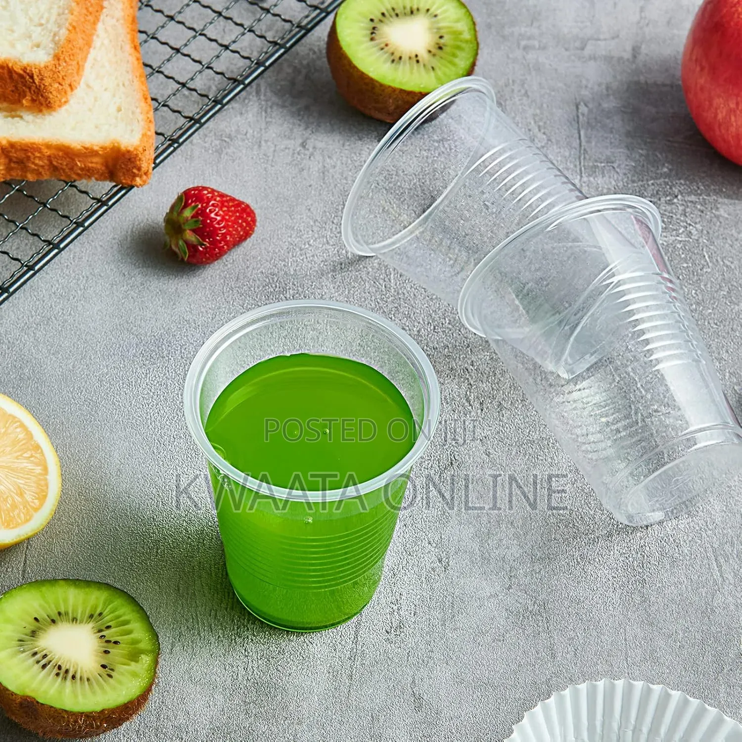 25 Piece Pack Plastic Shot Clear Disposable Party Cups 500ml Each