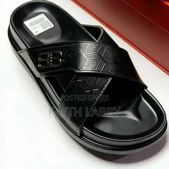 Men's Cross-Strap Leather Footwear Sandals