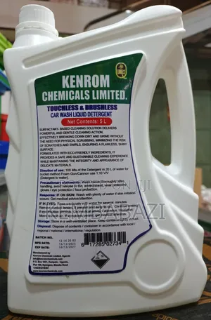 5-Liter Bottle of Kenrom Car Wash Liquid Detergent