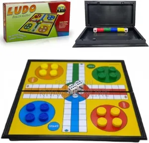 Foldable Ludo Brain Game With Full Set of Dices and Pawns