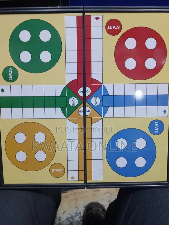Foldable Ludo Brain Game With Full Set of Dices and Pawns