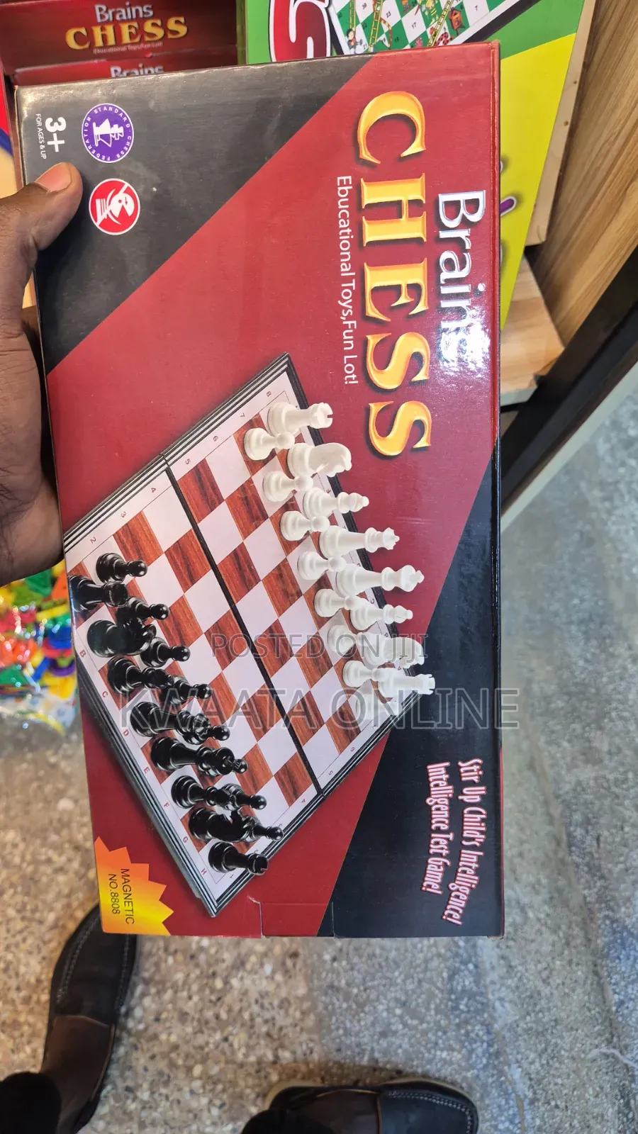 Brains Magnetic Chess Set With Folding Chess Board Educational Toys