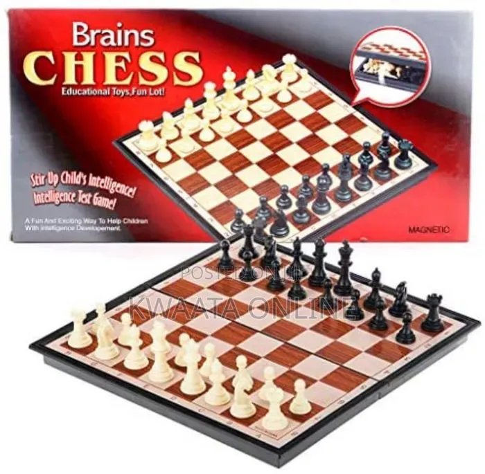 Brains Magnetic Chess Set With Folding Chess Board Educational Toys