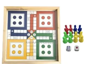 Wooden Ludo Board Game With Coins | 30cmx30cm, Kids Adults