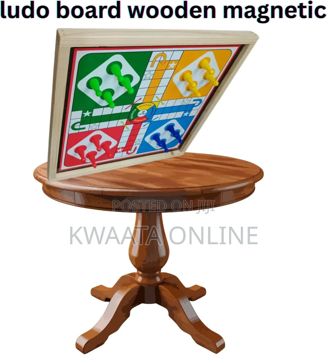 Wooden Ludo Board Game With Coins | 30cmx30cm, Kids Adults