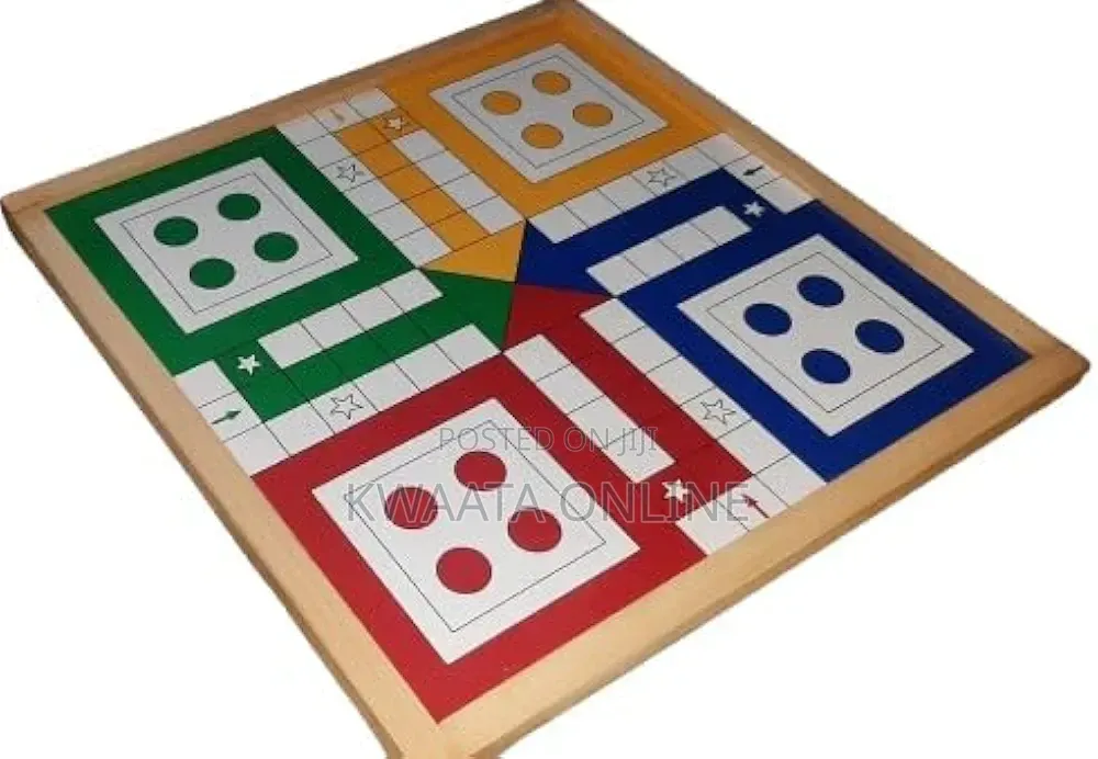 Wood Frame Ludo Board Game Big Size With Coins,Glass Finish(24x24inch)