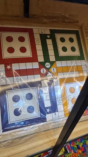 Wood Frame Ludo Board Game Big Size With Coins,Glass Finish(24x24inch)