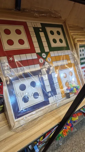 Wood Frame Ludo Board Game Big Size With Coins,Glass Finish(24x24inch)