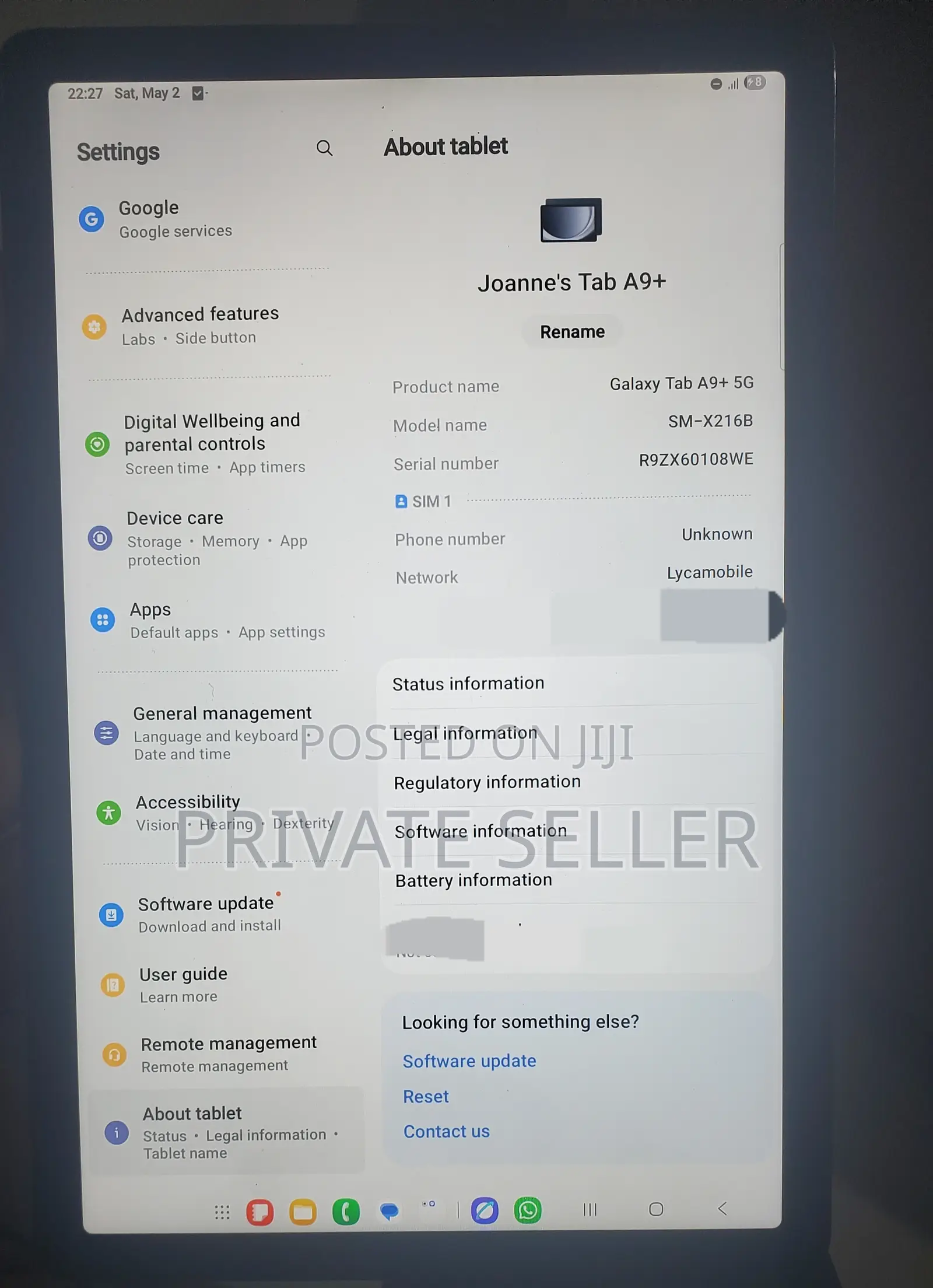 Samsung Galaxy Tab A9+ 128 GB Blue