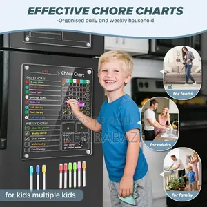 Magnetic Acrylic Dry Erase Chore Charts