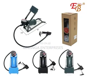 Buster Heavy-Duty Single Cylinder Pedal Foot Pump With Pressure Gauge