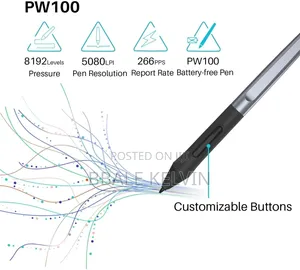 Huion Hs64 Graphics Drawing Tablet Battery-Free Stylus Android Windows