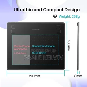 Huion Hs64 Graphics Drawing Tablet Battery-Free Stylus Android Windows