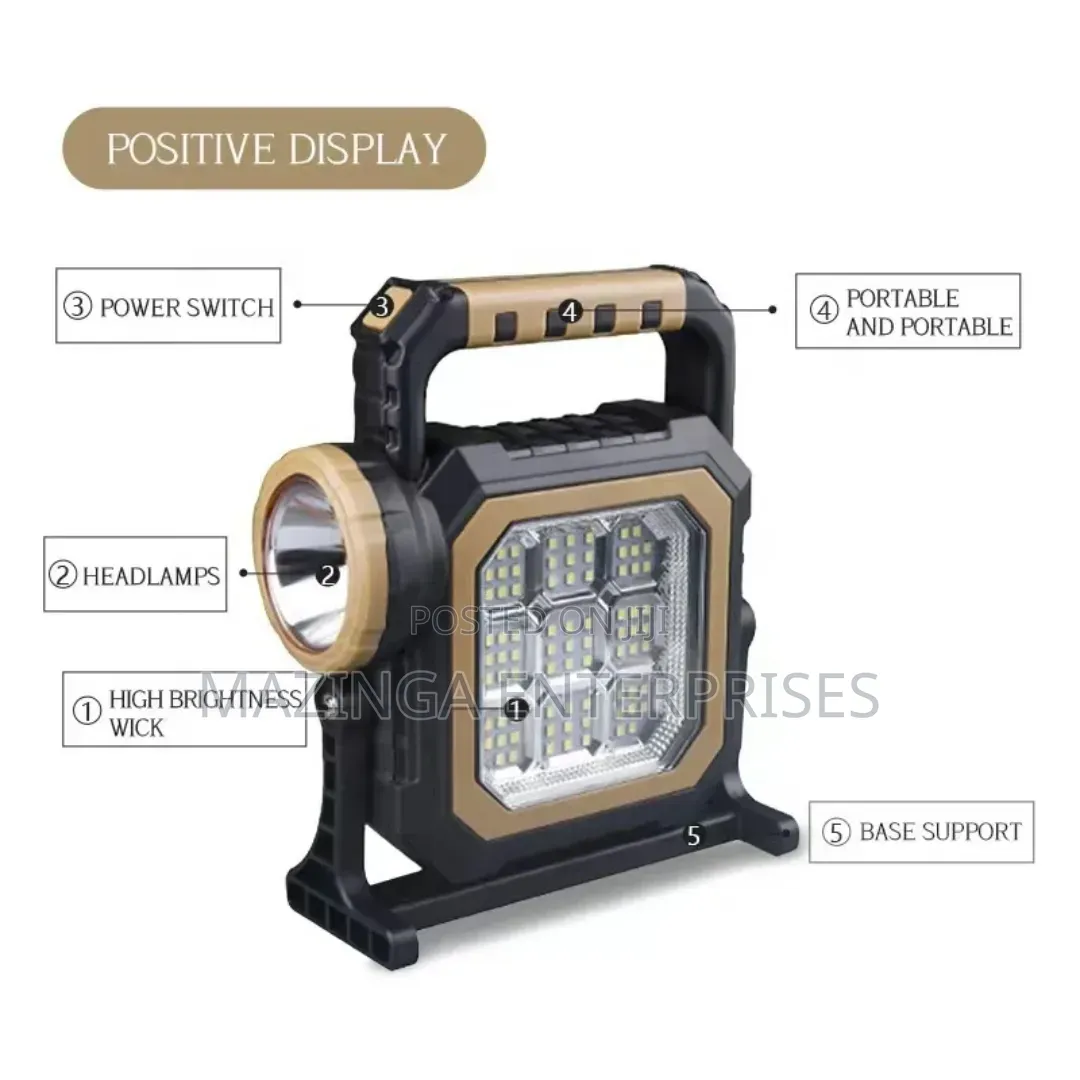Camping and Outdoor Portable Solar Multi-Light Source Charging Lamp