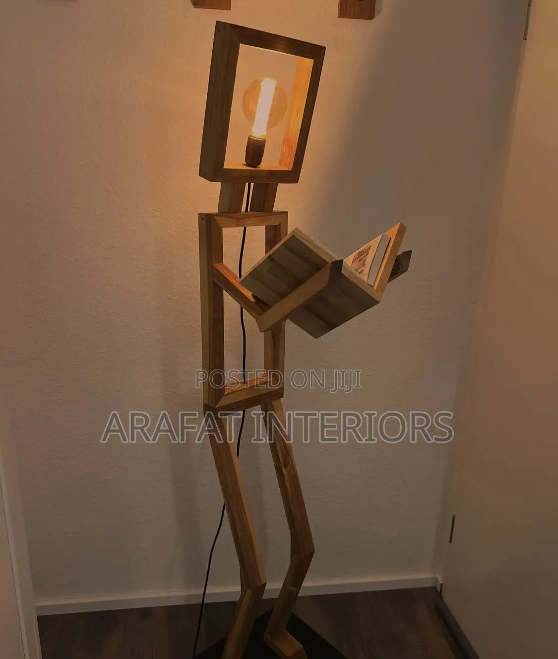 The Reader. Handcrafted Wooden Floor Lamp