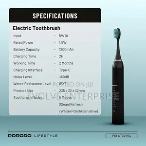 Porodo Lifestyle Oral Care Electric Toothbrush Water Flosser