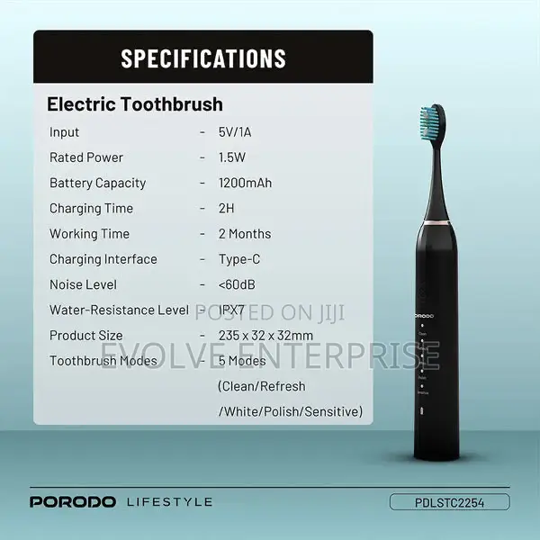 Porodo Lifestyle Oral Care Electric Toothbrush Water Flosser