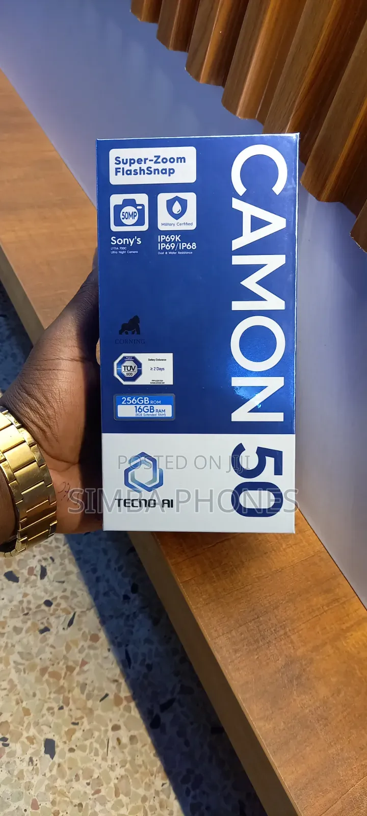 New Tecno Camon 50 256 GB Black